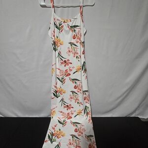 Tropical Floral Print Maxi Dress